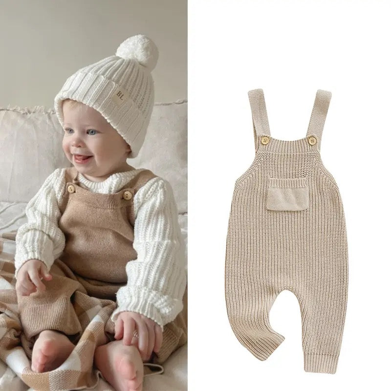 Cotton knitted romper suit unisex