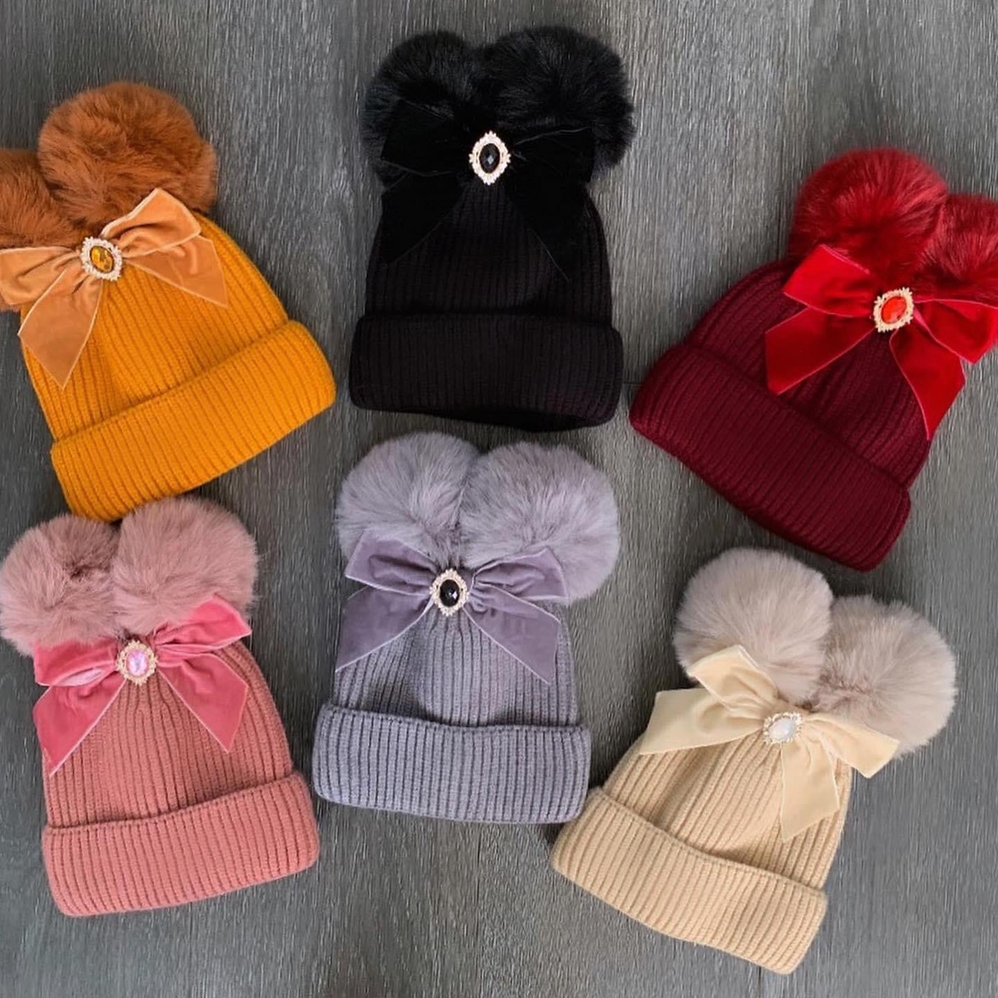 Gem double pom hat 1-6y