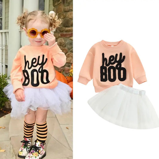 HEY BOO skirt and top set