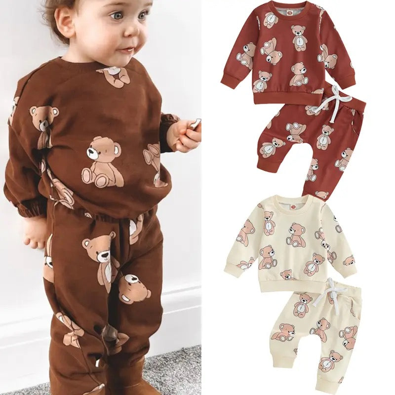 Teddy loungewear set brown