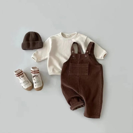 Dungaree romper brown