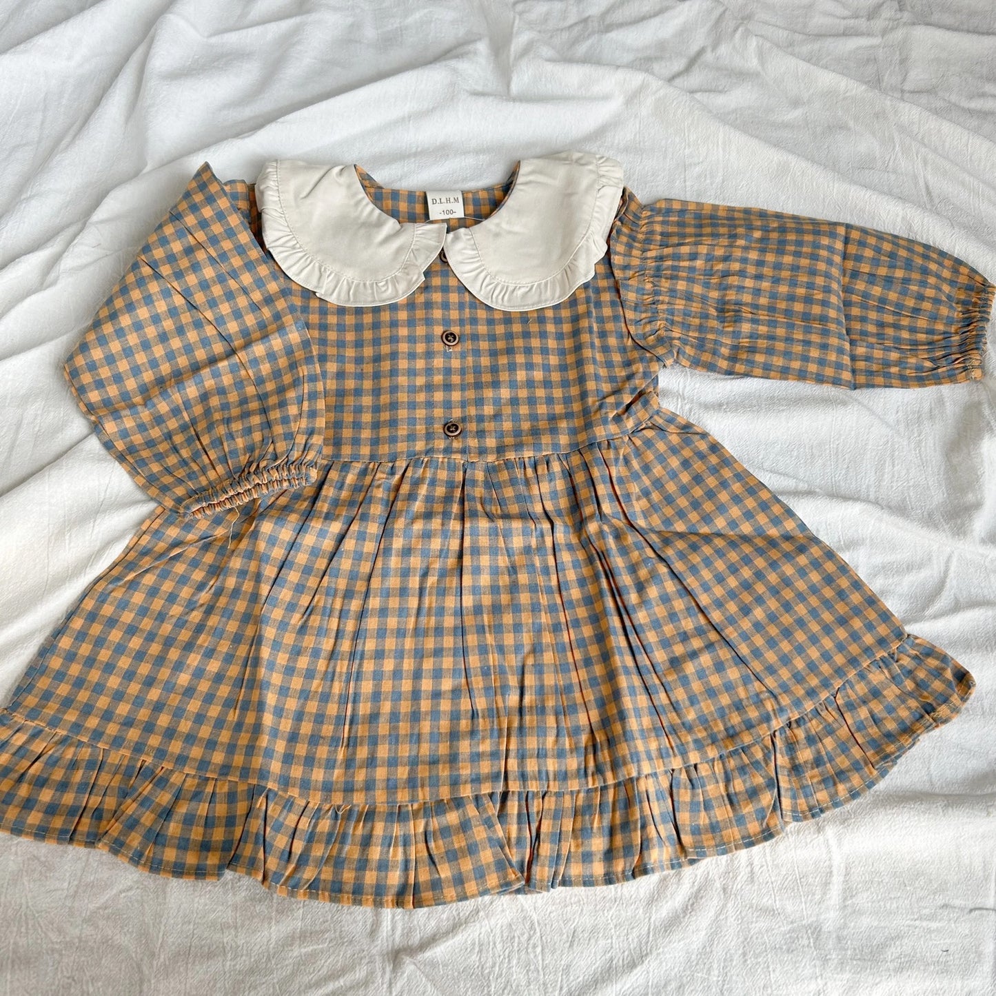 cosy plaid cotton dress