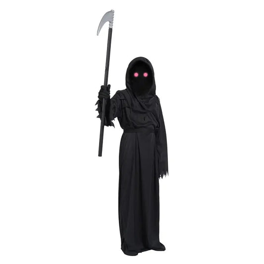 Grim reaper with red eyes outfit