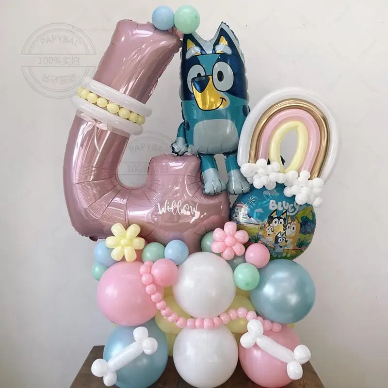 DIY bluey balloon set PINK