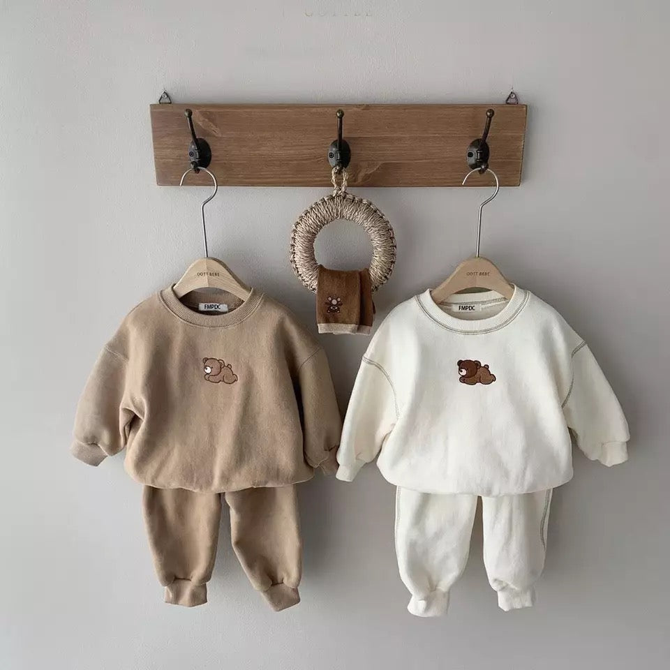 Boys teddy pants and sweatshirt