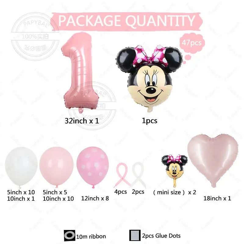 DIY mini mouse balloon set