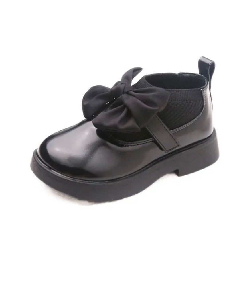 Ankle kids bow party/school shoes