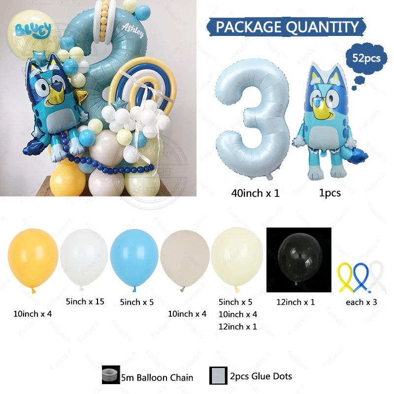 DIY bluey balloon set