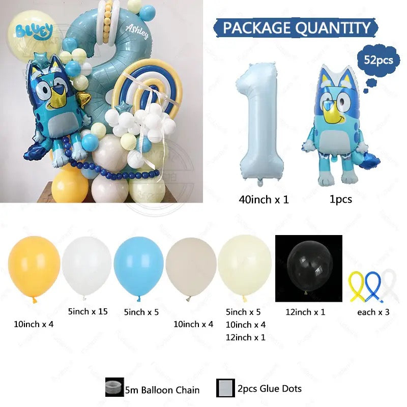 DIY bluey balloon set