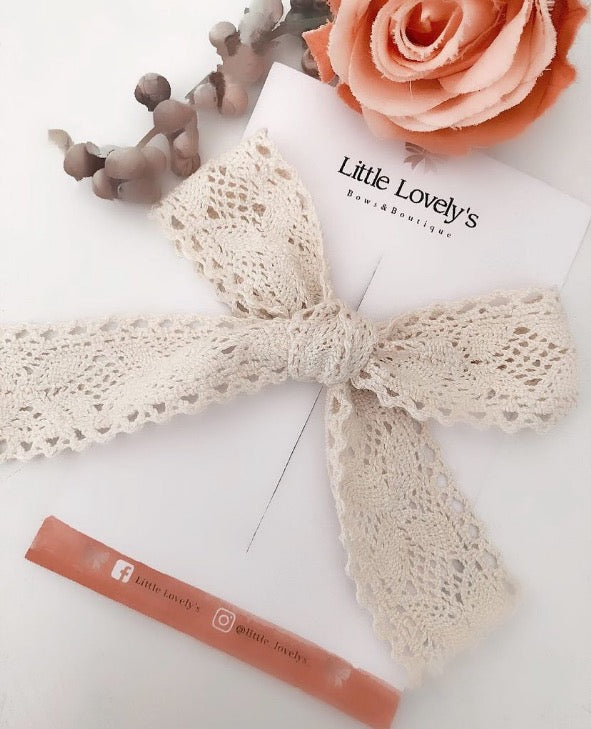 Large lace bow