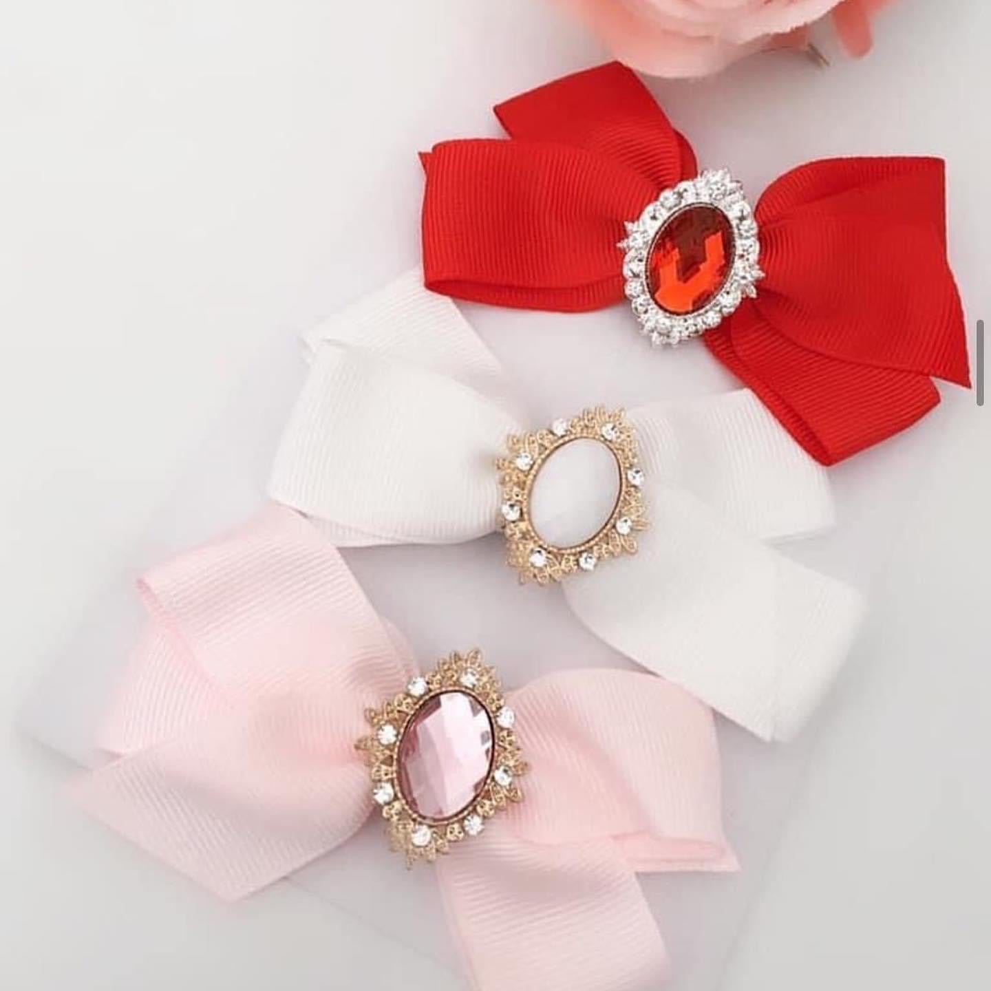 Ribbon gem bow set